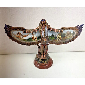 Summoning The Chiefs Warrior ~ Bronze‎ Sculpture ~ The Bradford Exchange